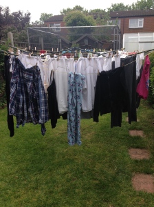 For a first attempt my George to hang out the washing it's not bad!!